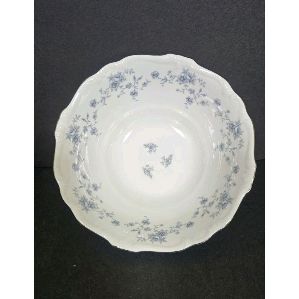 Johann Haviland Blue Garland  Bavaria Germany 8 7/8" Round Vegetable Bowl VTG